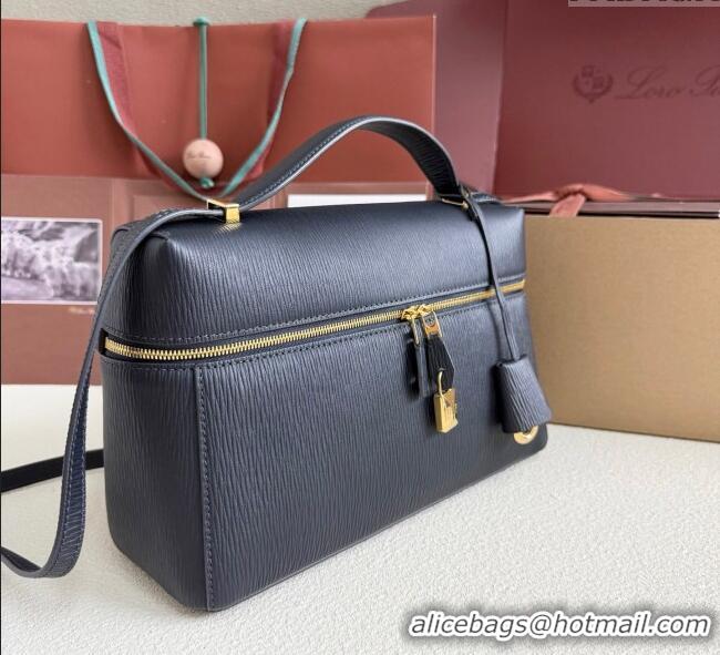 Luxury Cheap Loro Piana LP Extra Pocket Pouch L27 in Waved Calfskin L5071 Blue 2025