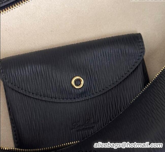 Luxury Cheap Loro Piana LP Extra Pocket Pouch L27 in Waved Calfskin L5071 Blue 2025