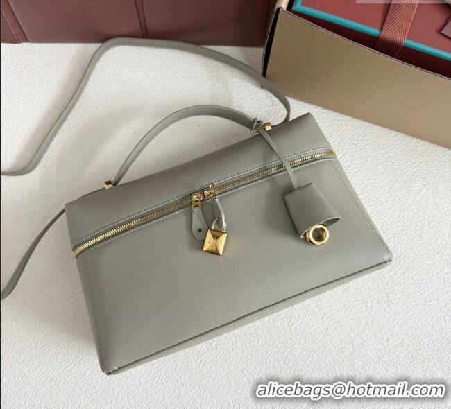 Affordable Price Loro Piana LP Extra Pocket Pouch L27 in Grained Calfskin L5071 Dry Artemisia 2025