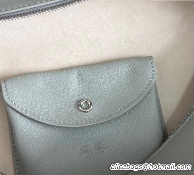 Grade Quality Loro Piana LP Extra Pocket Pouch L27 in Palm-Grained Calfskin L5071 Eucalyptus 2025