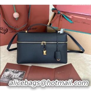 Pretty Style Loro Piana Extra Pocket Pouch L27 in Palm-Grained Calfskin L7143 Dark Blue 2024