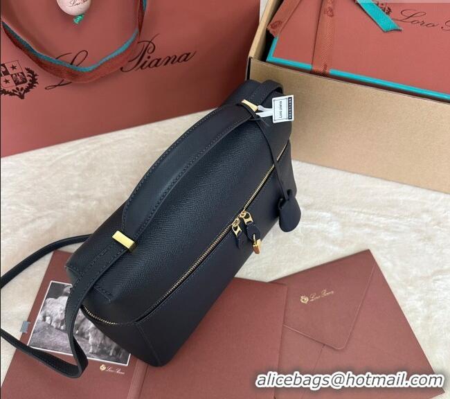 Pretty Style Loro Piana Extra Pocket Pouch L27 in Palm-Grained Calfskin L7143 Dark Blue 2024
