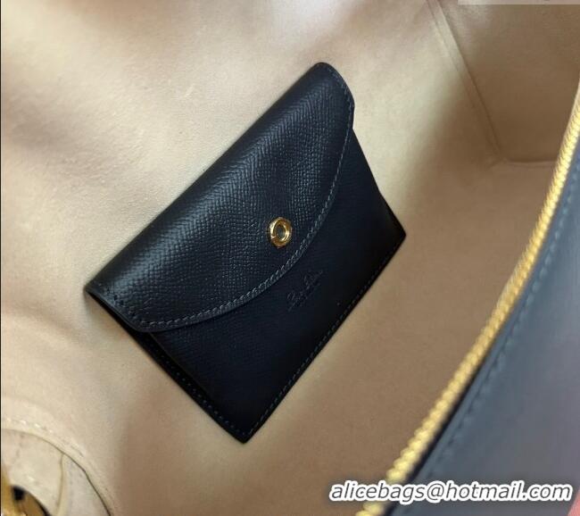 Pretty Style Loro Piana Extra Pocket Pouch L27 in Palm-Grained Calfskin L7143 Dark Blue 2024