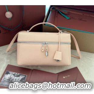 Grade Design Loro Piana Extra Pocket Pouch L27 in Palm-Grained Calfskin L7143 Nude Pink 2024