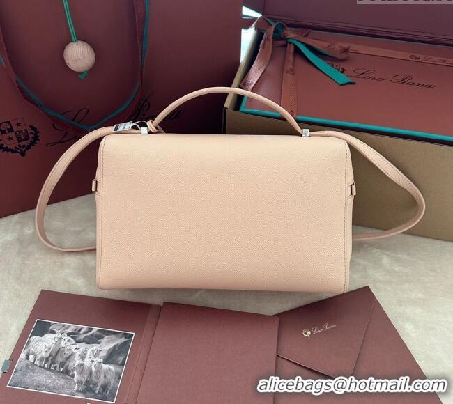Grade Design Loro Piana Extra Pocket Pouch L27 in Palm-Grained Calfskin L7143 Nude Pink 2024