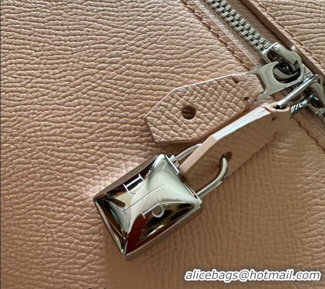Grade Design Loro Piana Extra Pocket Pouch L27 in Palm-Grained Calfskin L7143 Nude Pink 2024
