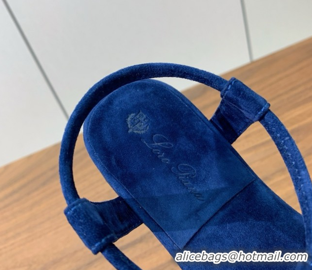 Shop Cheap Loro Piana Mindil Infra Sandal in Suede LP062328 Deep Blue