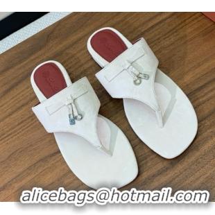 Good Quality Loro Piana Flip-flops Sandal in Suede LP62329 Beige