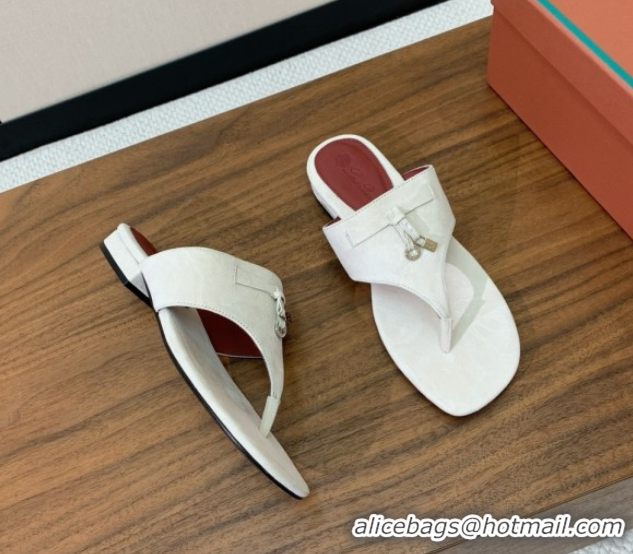 Good Quality Loro Piana Flip-flops Sandal in Suede LP62329 Beige