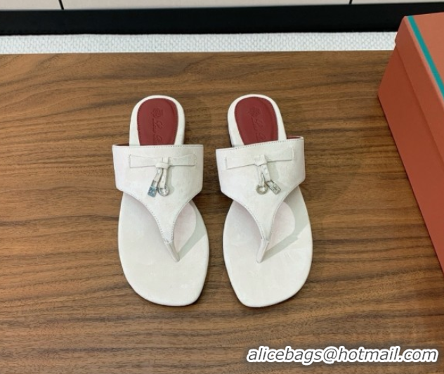 Good Quality Loro Piana Flip-flops Sandal in Suede LP62329 Beige