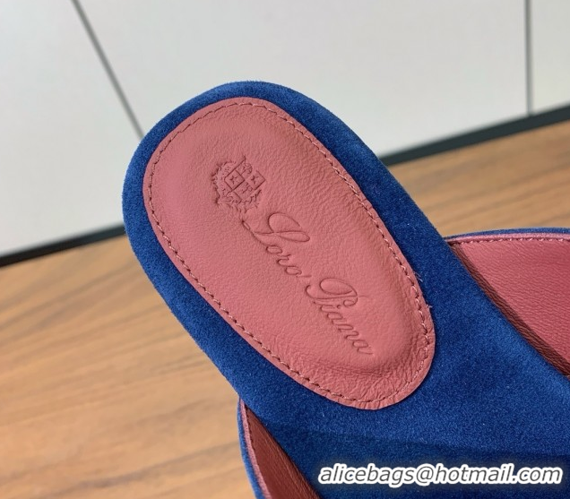 Lower Price Loro Piana Flip-flops Sandal in Suede LP62332 Blue