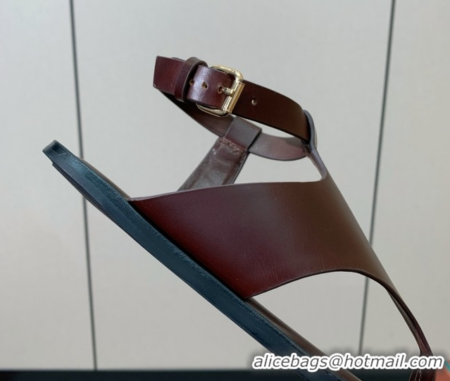 Cheap Price Loro Piana Flip-flops Sandal in Calfskin LP62337 Brown