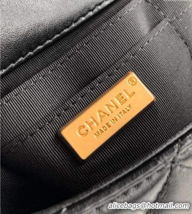 Luxury Discount Chanel Lambskin Mini Flap Bag with Top Handle Bag 0702 Black 2025
