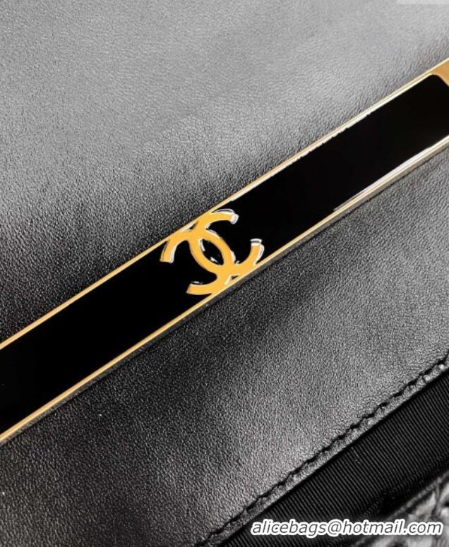 Luxury Discount Chanel Lambskin Mini Flap Bag with Top Handle Bag 0702 Black 2025