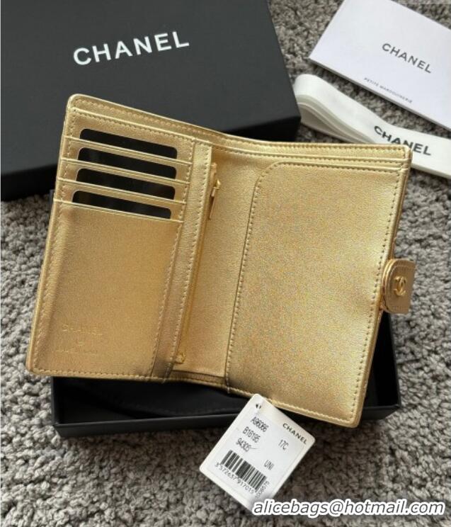 Promotional Chanel Lambskin Passport Cover A3658 Gold-Tone 2025