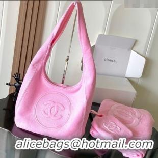 Most Popular Chanel Cotton Beachwear Set AAA938 Pink 2025