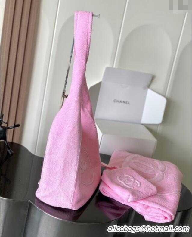Most Popular Chanel Cotton Beachwear Set AAA938 Pink 2025