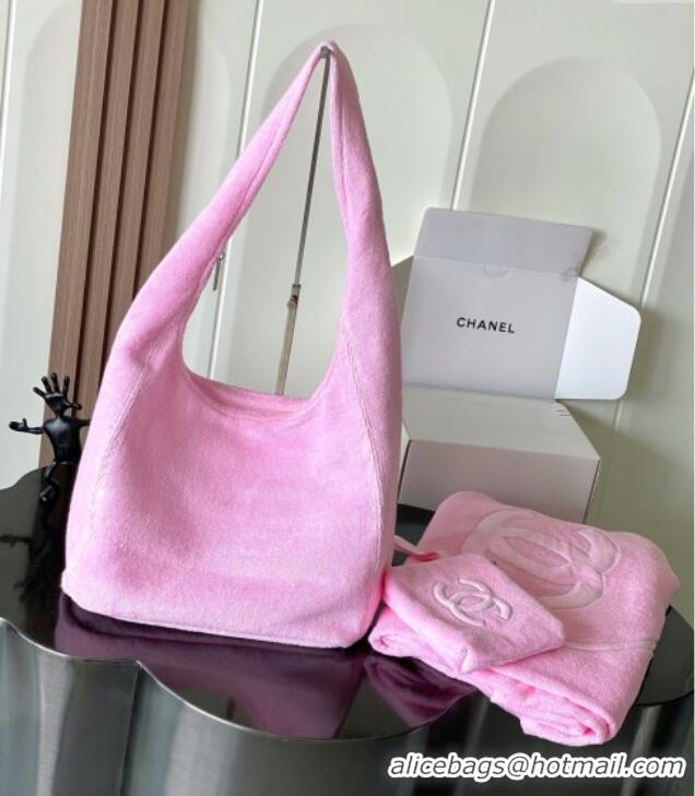 Most Popular Chanel Cotton Beachwear Set AAA938 Pink 2025