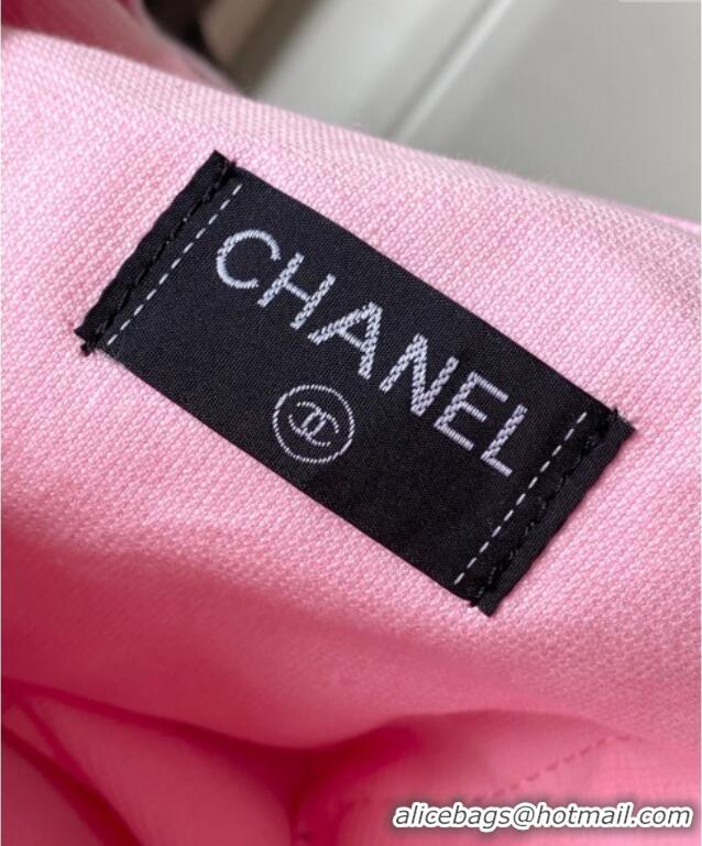 Most Popular Chanel Cotton Beachwear Set AAA938 Pink 2025