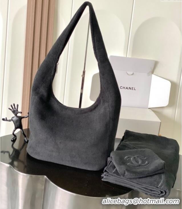 Best Price Chanel Cotton Beachwear Set AAA938 Black 2025