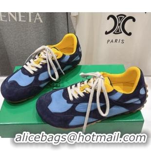 Grade Quality Bottega Veneta Orbit Flash Sneakers in Suede and Nylon Blue 0604039
