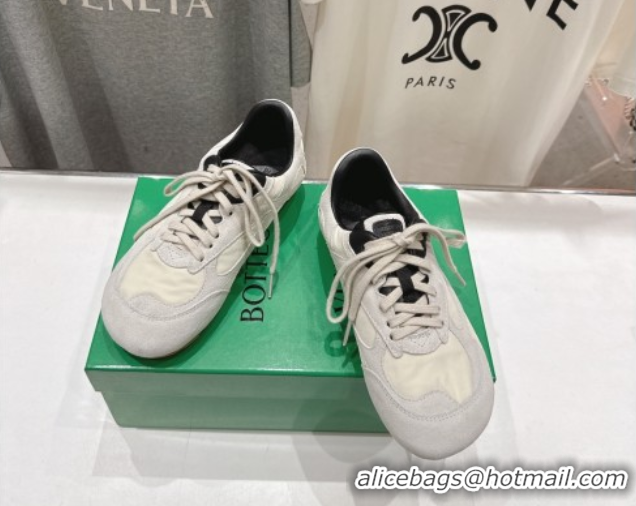 Lower Price Bottega Veneta Orbit Flash Sneakers in Suede and Nylon White 0604042