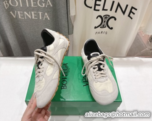 Lower Price Bottega Veneta Orbit Flash Sneakers in Suede and Nylon White 0604042