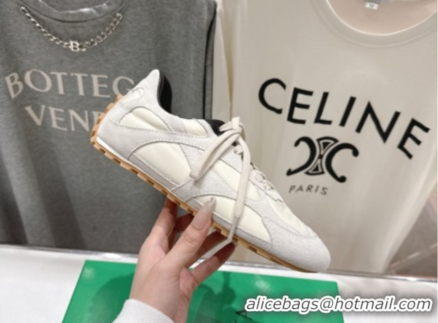 Lower Price Bottega Veneta Orbit Flash Sneakers in Suede and Nylon White 0604042