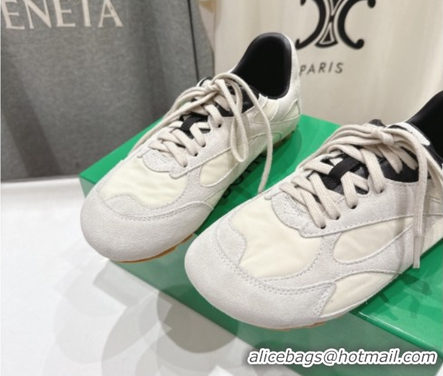 Lower Price Bottega Veneta Orbit Flash Sneakers in Suede and Nylon White 0604042