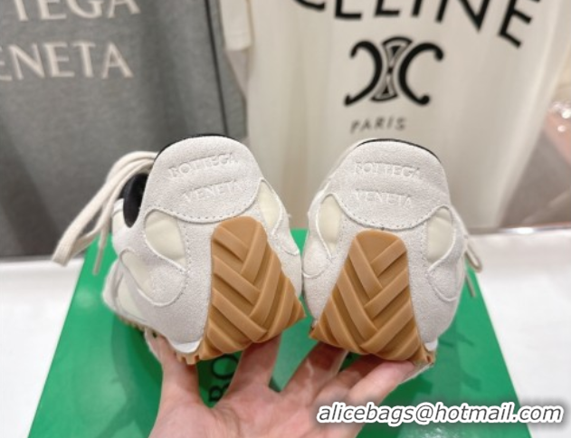 Lower Price Bottega Veneta Orbit Flash Sneakers in Suede and Nylon White 0604042