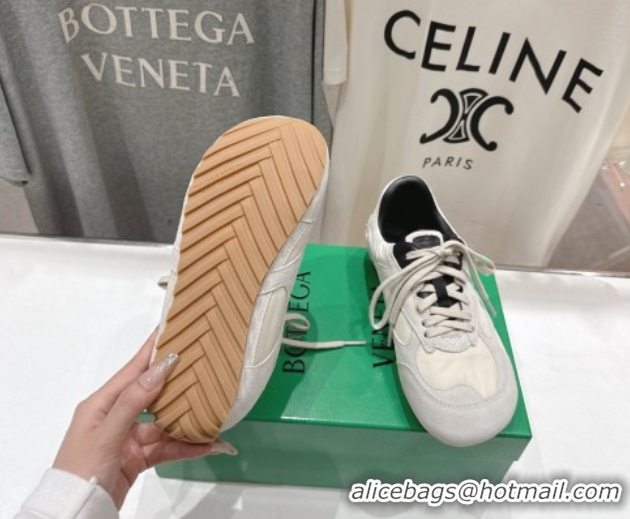 Lower Price Bottega Veneta Orbit Flash Sneakers in Suede and Nylon White 0604042