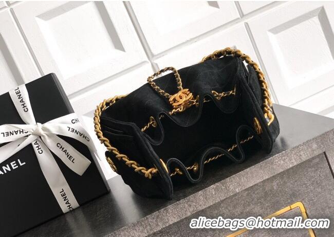 Trendy Design Chanel 25 Mini Hobo Handbag in Suede AS5631 Black 2025