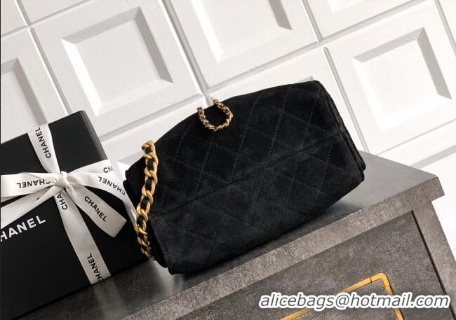 Trendy Design Chanel 25 Mini Hobo Handbag in Suede AS5631 Black 2025