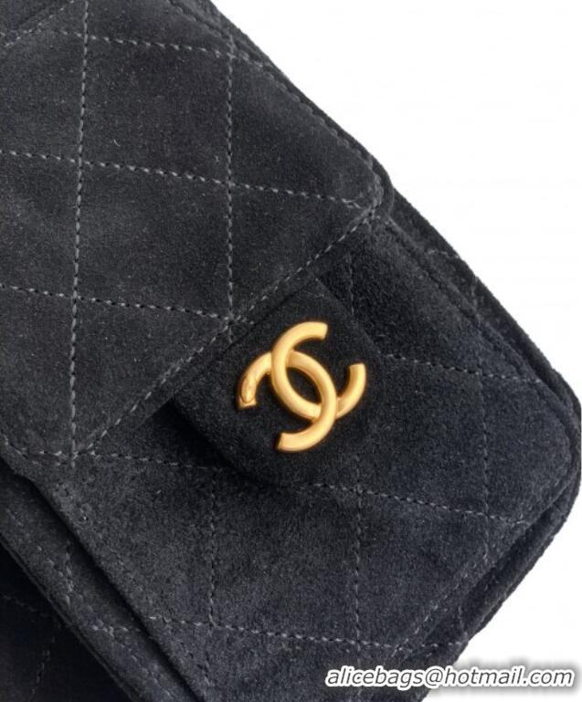 Trendy Design Chanel 25 Mini Hobo Handbag in Suede AS5631 Black 2025