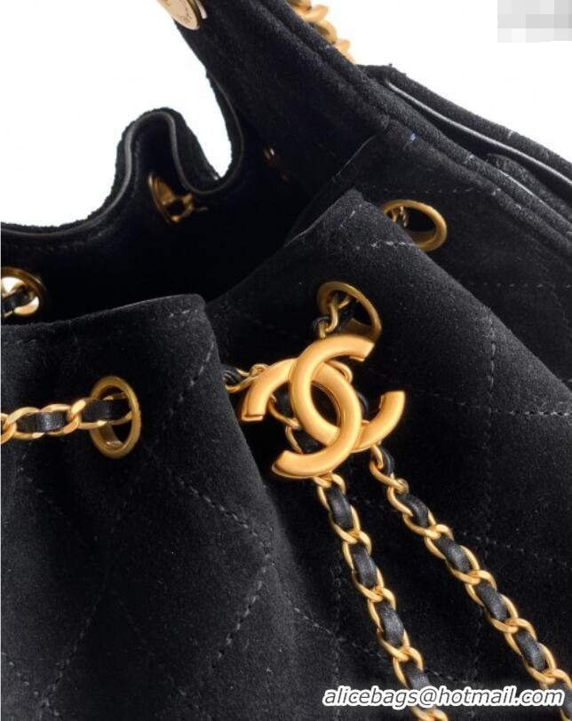 Trendy Design Chanel 25 Mini Hobo Handbag in Suede AS5631 Black 2025