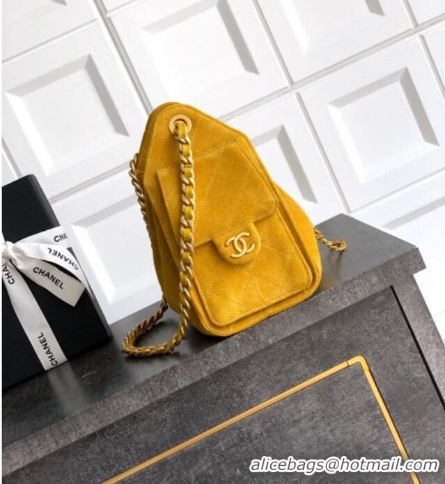 Big Discount Chanel 25 Mini Hobo Handbag in Suede AS5631 Yellow 2025