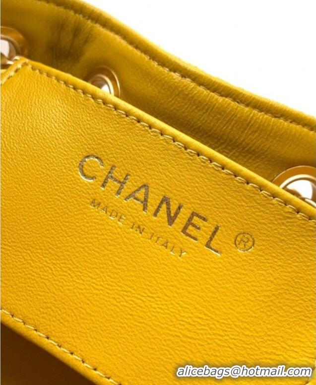 Big Discount Chanel 25 Mini Hobo Handbag in Suede AS5631 Yellow 2025