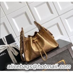 Big Discount Chanel 25 Mini Hobo Handbag in Grained Calfskin AS5631 Bronze 2025