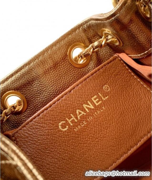 Big Discount Chanel 25 Mini Hobo Handbag in Grained Calfskin AS5631 Bronze 2025