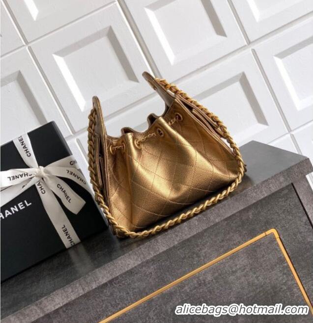 Big Discount Chanel 25 Mini Hobo Handbag in Grained Calfskin AS5631 Bronze 2025