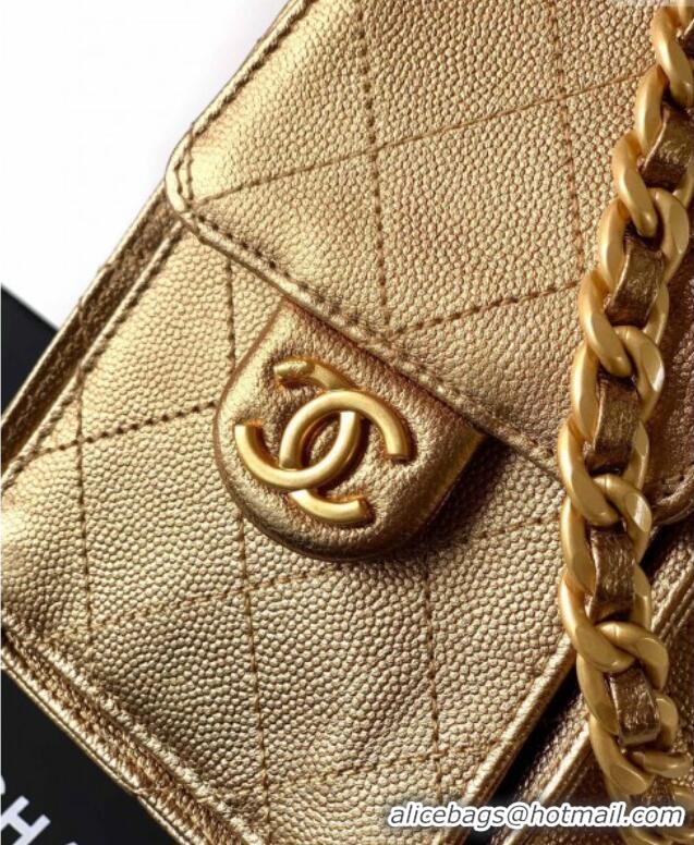 Big Discount Chanel 25 Mini Hobo Handbag in Grained Calfskin AS5631 Bronze 2025