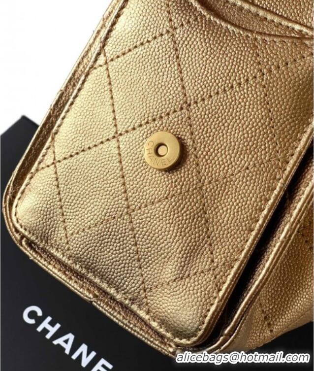 Big Discount Chanel 25 Mini Hobo Handbag in Grained Calfskin AS5631 Bronze 2025
