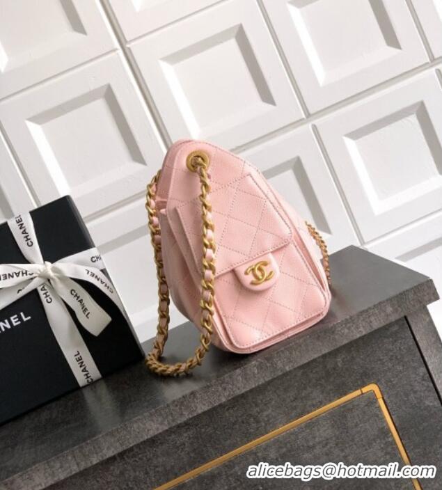 Top Grade Chanel 25 Mini Hobo Handbag in Grained Calfskin AS5631 Light Pink 2025