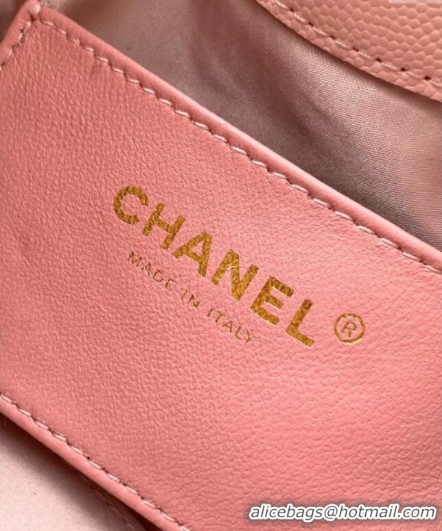 Top Grade Chanel 25 Mini Hobo Handbag in Grained Calfskin AS5631 Light Pink 2025