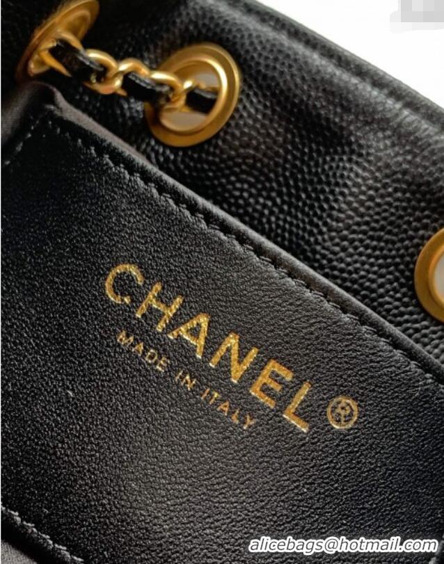 Good Taste Chanel 25 Mini Hobo Handbag in Grained Calfskin AS5631 Black 2025