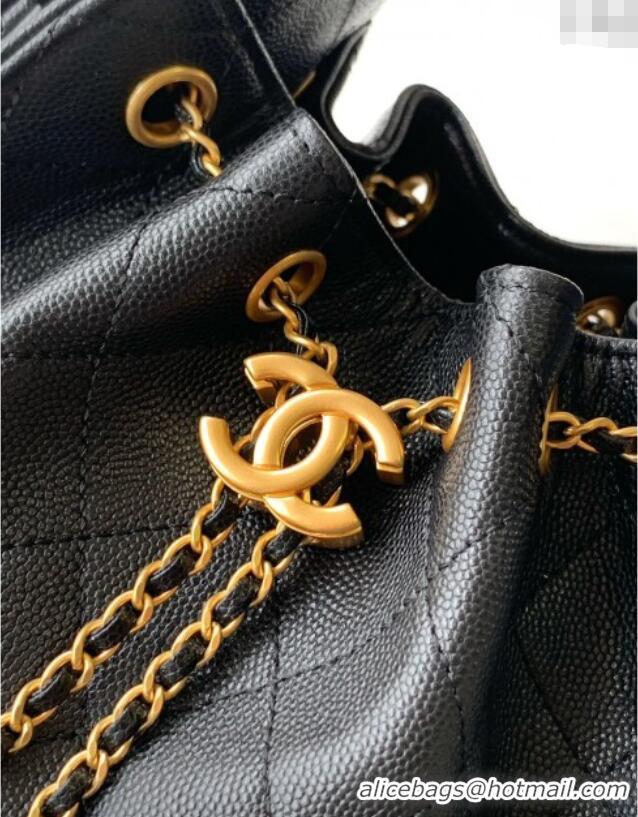 Good Taste Chanel 25 Mini Hobo Handbag in Grained Calfskin AS5631 Black 2025
