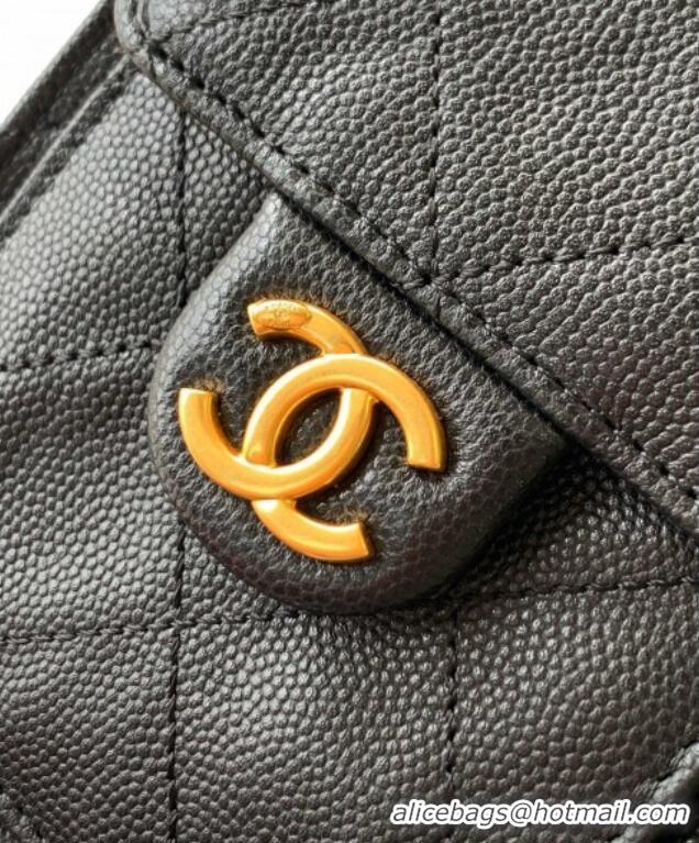 Good Taste Chanel 25 Mini Hobo Handbag in Grained Calfskin AS5631 Black 2025