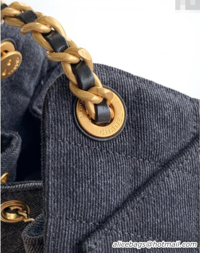 Top Quality Chanel 25 Mini Hobo Handbag in Denim AS5631 Grey 2025