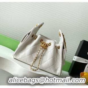 New Fashion Chanel 25 Mini Hobo Handbag in Grained Calfskin AS5631 White 2025
