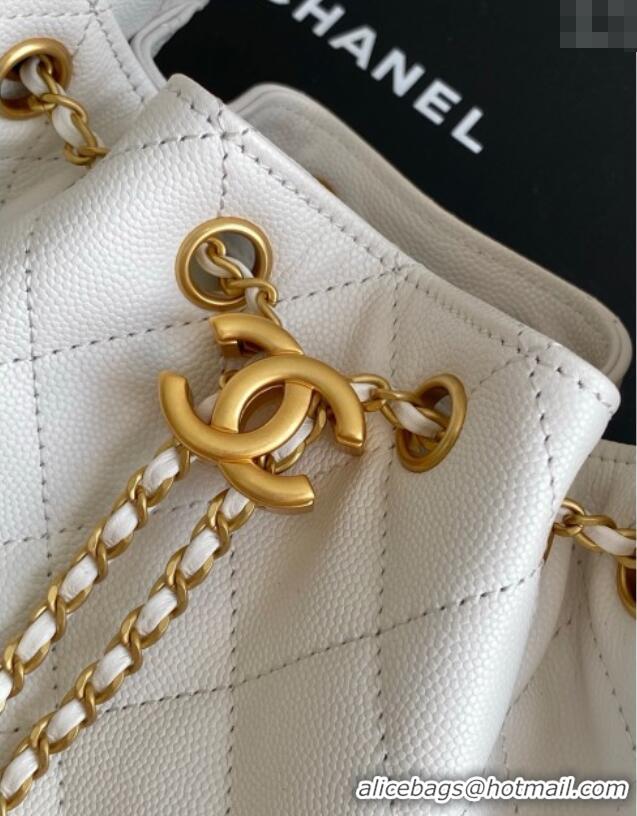 New Fashion Chanel 25 Mini Hobo Handbag in Grained Calfskin AS5631 White 2025